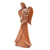 Wood sculpture, 'Valentine Flowers' - Angel-Themed Floral Suar Wood Sculpture from Bali (image 2d) thumbail