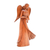 Wood sculpture, 'Loving Archangel' - Angel and Heart-Themed Suar Wood Sculpture from Bali (image 2d) thumbail