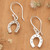 Sterling silver dangle earrings, 'Equestrian Luck' - Polished Horseshoe-Shaped Sterling Silver Dangle Earrings