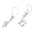 Sterling silver dangle earrings, 'Little Deer' - Whimsical Deer-Themed Sterling Silver Dangle Earrings