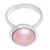 Cultured pearl cocktail ring, 'Pink Midnight' - Modern High-Polished Pink Cultured Pearl Cocktail Ring