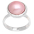 Anillo de cóctel de perlas cultivadas, 'Pink Midnight' - Anillo de cóctel moderno de perlas cultivadas de color rosa muy pulido