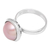 Cultured pearl cocktail ring, 'Pink Midnight' - Modern High-Polished Pink Cultured Pearl Cocktail Ring