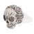 Men’s sterling silver cocktail ring, 'Queen of the Underworld' - Men's Sterling Silver Skull-Shaped Cocktail Ring from Bali