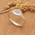 Sterling silver signet ring, 'Guarding Eye' - Sterling Silver Signet Ring with Evil Eye Symbol from Bali