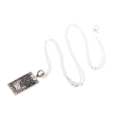 Collar colgante de plata esterlina - Collar con colgante de los amantes de plata de ley inspirado en el tarot