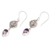 Amethyst dangle earrings, 'Heavenly Lilac' - Sterling Silver Dangle Earrings with Pear Amethyst Gemstones