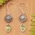 Peridot dangle earrings, 'Heavenly Green' - Sterling Silver Dangle Earrings with Pear Peridot Gemstones