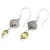 Peridot dangle earrings, 'Heavenly Green' - Sterling Silver Dangle Earrings with Pear Peridot Gemstones