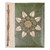 Natural fiber journal, 'Magnolia Memories' - Handmade Natural Fiber Floral Journal with Green Leaves