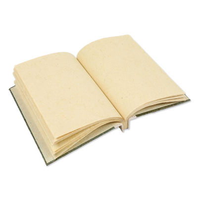 Diario de fibras naturales - Diario abstracto de fibra natural con 41 páginas de papel de arroz