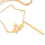 Collar Y colgante bañado en oro - Collar en forma de Y con colgante chapado en oro de 22 quilates con temática natural de Bali