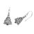 Sterling silver dangle earrings, 'Joy on Holiday' - Christmas Tree-Shaped Sterling Silver Dangle Earrings (image 2b) thumbail