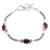 Garnet pendant bracelet, 'Fire of Passion' - Balinese Sterling Silver 4-Carat Garnet Pendant Bracelet