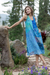 Batik rayon dress, 'Blue Patchwork Dreams' - Batik Leafy Blue and Black Rayon Sleeveless Tank Top Dress