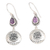 Amethyst dangle earrings, 'Bali's Purple Paradise' - Faceted Pear-Shaped Amethyst Dangle Earrings from Bali