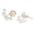 Cultured pearl ear jacket earrings, 'Pearly Heaven' - Floral Sterling Silver White Pearl Ear Jacket Earrings