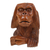 Wood sculpture, 'Bored Orangutan' - Hand-Carved Suar Wood Orangutan Sculpture from Bali thumbail