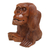 Wood sculpture, 'Bored Orangutan' - Hand-Carved Suar Wood Orangutan Sculpture from Bali (image 2b) thumbail