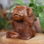 Wood sculpture, 'Cheeky Orangutan' - Suar Wood Orangutan Sculpture Hand-Carved in Bali