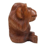 Wood sculpture, 'Cheeky Orangutan' - Suar Wood Orangutan Sculpture Hand-Carved in Bali