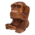 Wood sculpture, 'Startled Chimpanzee' - Hand-Carved Natural Suar Wood Sculpture of Startled Monkey