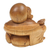 Wood sculpture, 'Blissful Buddha' - Suar Wood Sculpture of Laughing Buddha Hand-Carved in Bali (image 2f) thumbail