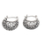 Sterling silver hoop earrings, 'Lady Armadillo' - Polished Armadillo-Patterned Sterling Silver Hoop Earrings (image 2b) thumbail
