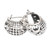 Sterling silver hoop earrings, 'Regal Caress' - Traditional Balinese Sterling Silver Hoop Earrings