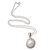 collar con colgante de perlas cultivadas - Collar con colgante de perlas cultivadas blancas pulidas de Bali