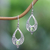 Peridot dangle earrings, 'Green Realm' - Polished 1-Carat Natural Peridot Drop-Shaped Dangle Earrings