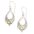 Peridot dangle earrings, 'Green Realm' - Polished 1-Carat Natural Peridot Drop-Shaped Dangle Earrings