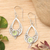 Peridot dangle earrings, 'Green Realm' - Polished 1-Carat Natural Peridot Drop-Shaped Dangle Earrings (image 2b) thumbail