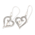 Sterling silver dangle earrings, 'Swinging Heart' - Polished Heart-Shaped Sterling Silver Dangle Earrings (image 2b) thumbail
