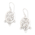 Sterling silver dangle earrings, 'Eden Blooms' - High-Polished Oval Leafy Sterling Silver Dangle Earrings thumbail