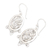 Sterling silver dangle earrings, 'Eden Blooms' - High-Polished Oval Leafy Sterling Silver Dangle Earrings (image 2c) thumbail