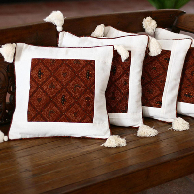 Kissenbezüge aus Baumwolle, (4er-Set) - Kissenbezüge aus Baumwolle mit Muster (4er-Set)