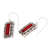 Sterling silver and resin dangle earrings, 'Romantic Mirror' - Floral Sterling Silver and Red Resin Dangle Earrings