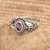 Amethyst cocktail ring, 'Spring Crown' - Polished Classic Faceted Amethyst Cocktail Ring from Bali