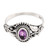 Amethyst cocktail ring, 'Spring Crown' - Polished Classic Faceted Amethyst Cocktail Ring from Bali