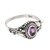 Amethyst cocktail ring, 'Spring Crown' - Polished Classic Faceted Amethyst Cocktail Ring from Bali