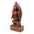 Escultura de madera - Escultura de madera de Suar tallada a mano en postura de yoga de Bali