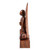 Escultura de madera - Escultura de madera de Suar tallada a mano en postura de yoga de Bali