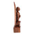 Escultura de madera - Escultura de madera de Suar tallada a mano en postura de yoga de Bali