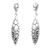 Sterling silver dangle earrings, 'Goddess' Essence' - Classic Balinese Leaf-Shaped Sterling Silver Dangle Earrings thumbail