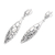 Sterling silver dangle earrings, 'Goddess' Essence' - Classic Balinese Leaf-Shaped Sterling Silver Dangle Earrings (image 2b) thumbail