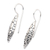 Sterling silver drop earrings, 'Goddess' Moonlight' - Classic Balinese Leaf-Shaped Sterling Silver Drop Earrings