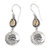 Citrine dangle earrings, 'Bali Yellow Paradise' - Textured Sterling Silver Pear-Shaped Citrine Dangle Earrings