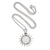 Sterling silver pendant necklace, 'Sunlight of Joy' - Traditional Balinese Sun Sterling Silver Pendant Necklace