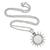 Sterling silver pendant necklace, 'Sunlight of Joy' - Traditional Balinese Sun Sterling Silver Pendant Necklace